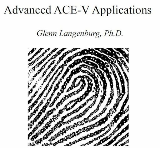 Fingerprint illustration under ACE-V Applications title